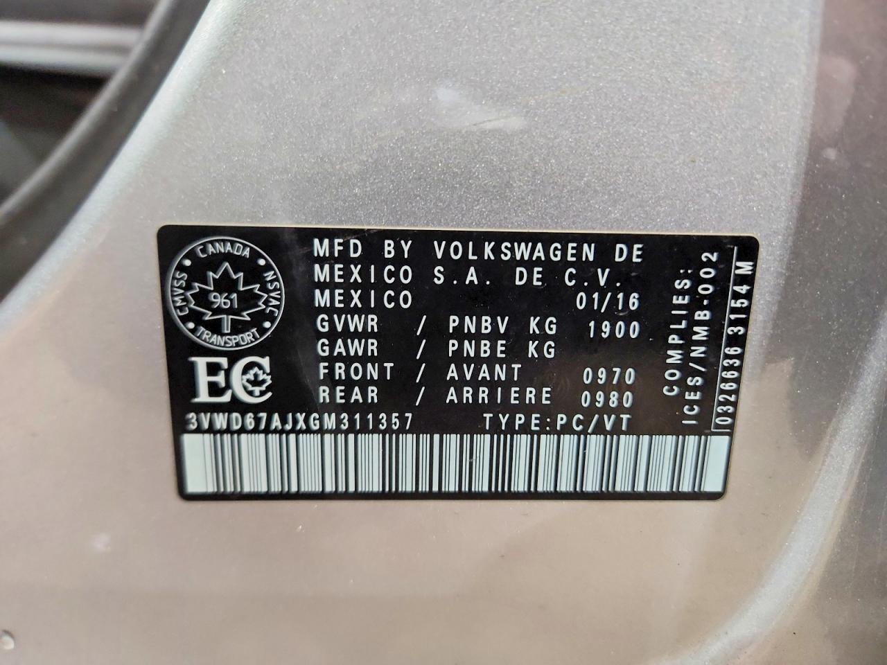 2016 Volkswagen Jetta Unknown