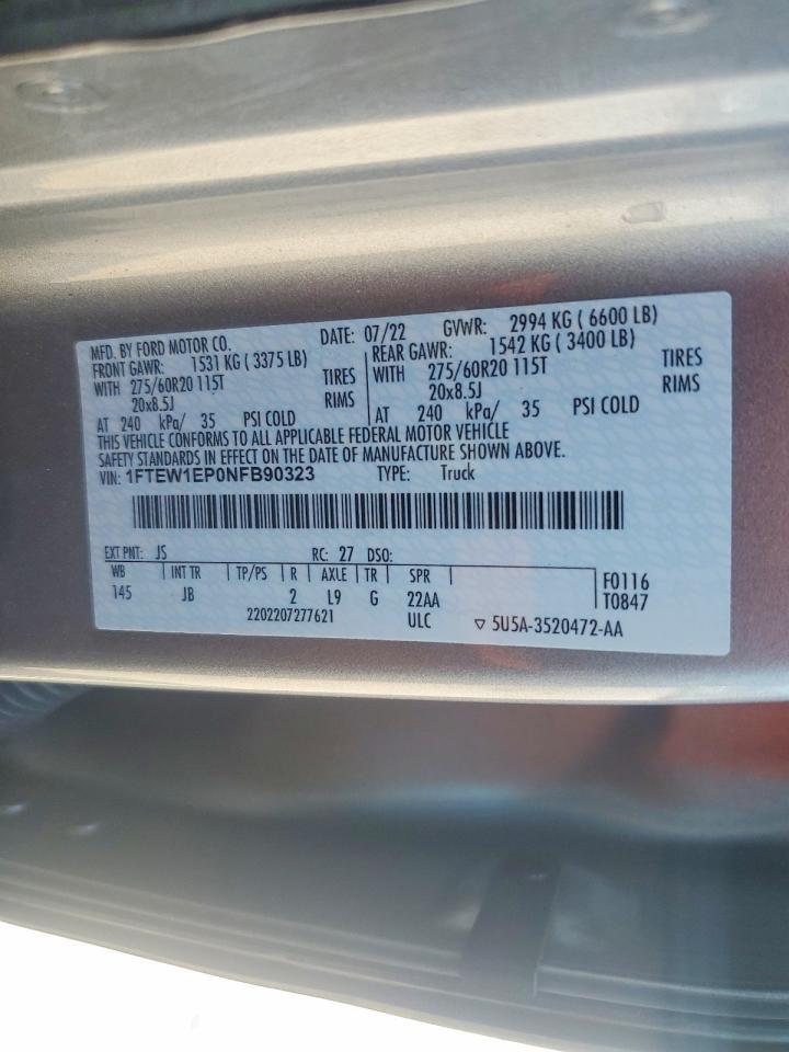 2022 Ford F150 Supercrew