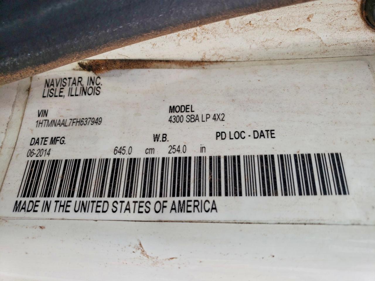 2015 International 4300 BOX Truck