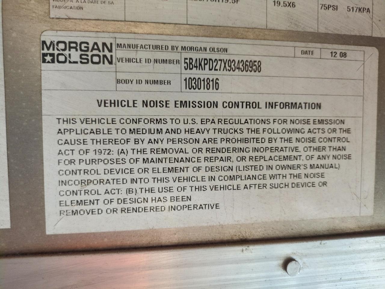 2009 Workhorse Custom Chassis 2009 Workhorse Commercial Delivery Van