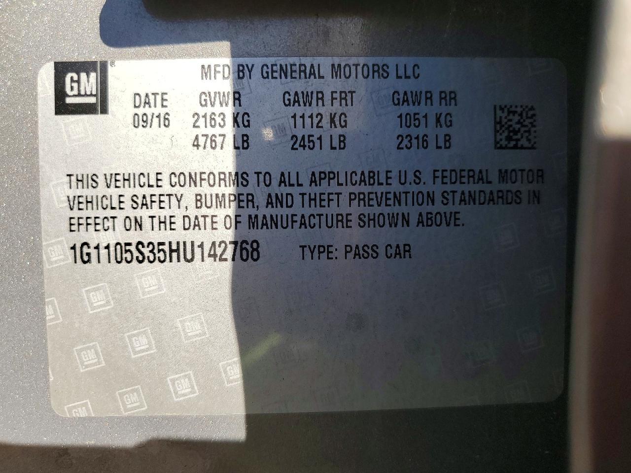 2017 Chevrolet Impala lt