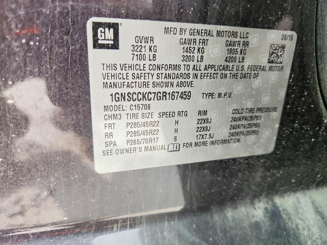 2016 Chevrolet Tahoe C1500 ltz