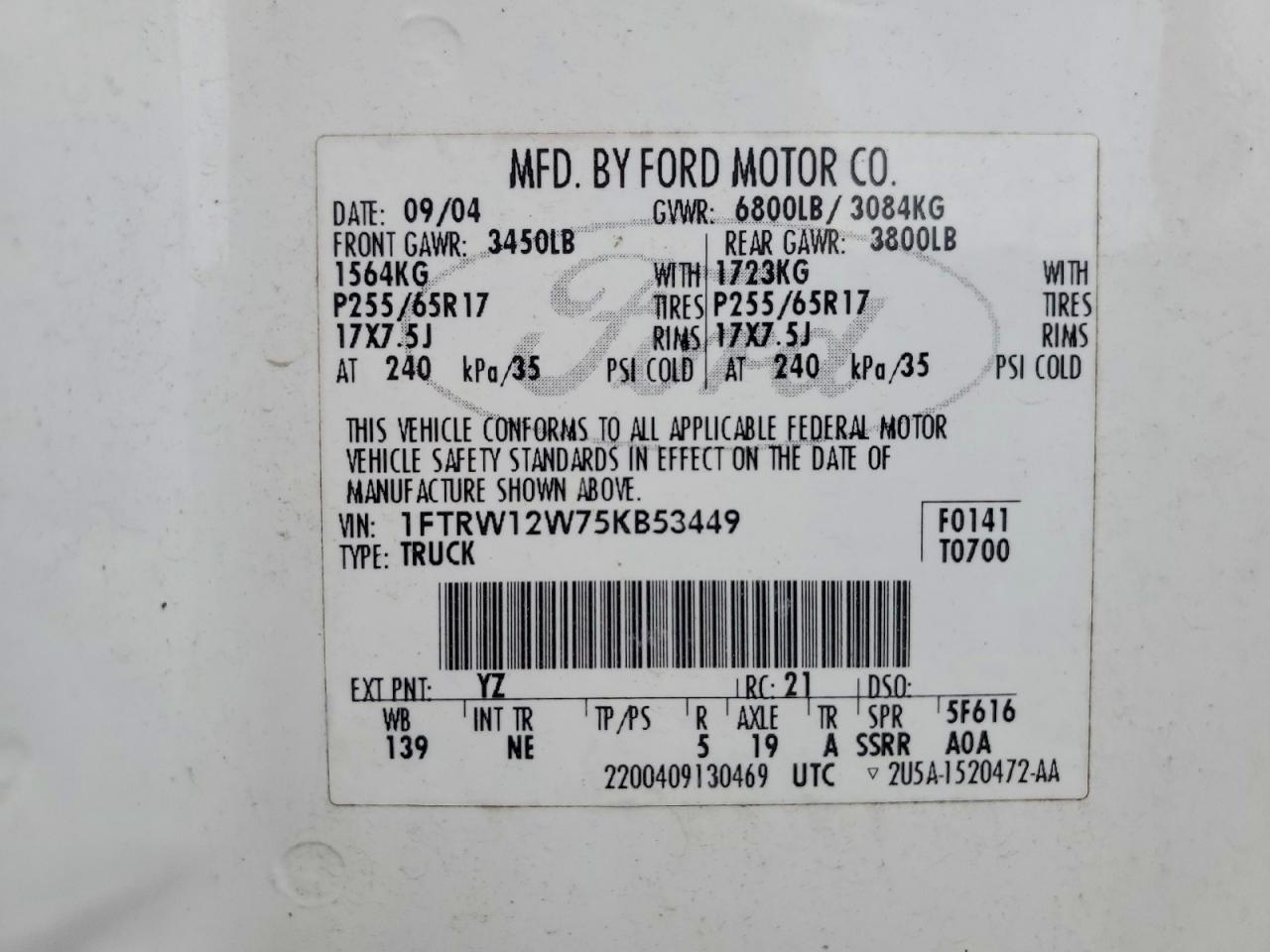 2005 Ford F150 Supercrew