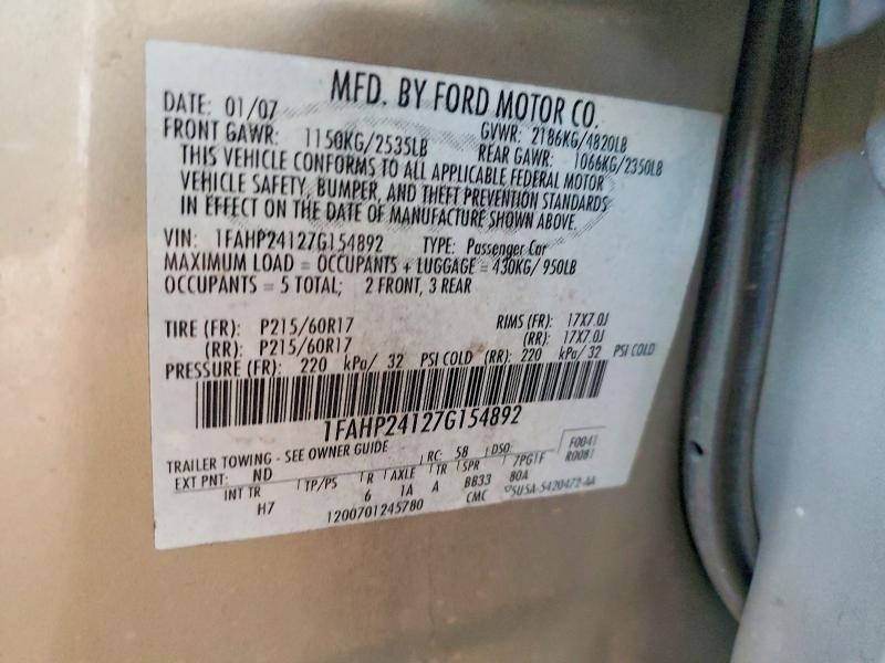 2007 Ford Five Hundred sel
