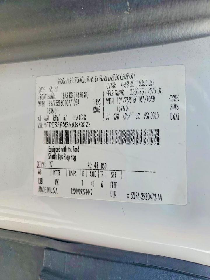 2019 Ford Transit Shuttle Bus