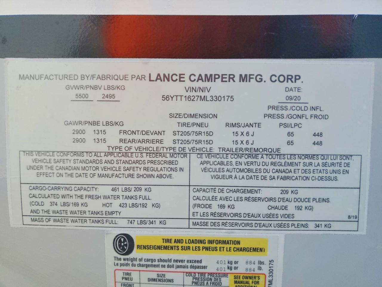 2021 Lance Camper