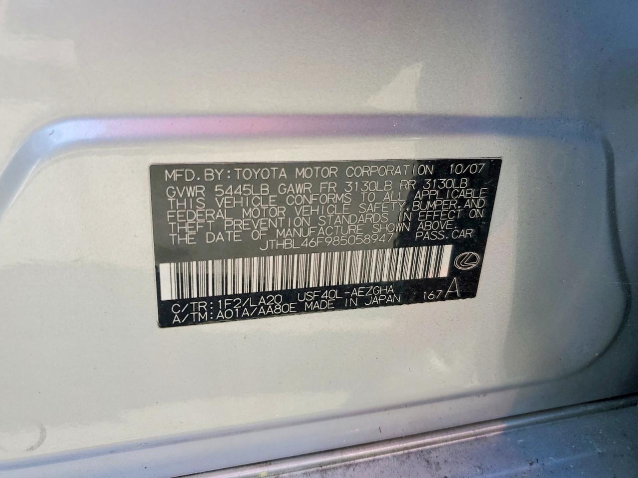 2008 Lexus Ls 460 Base