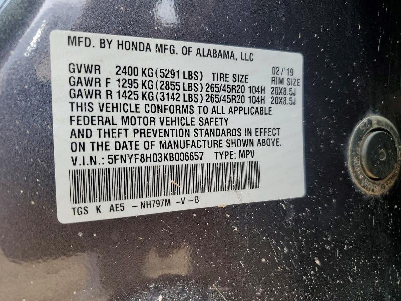 2019 Honda Passport Elite