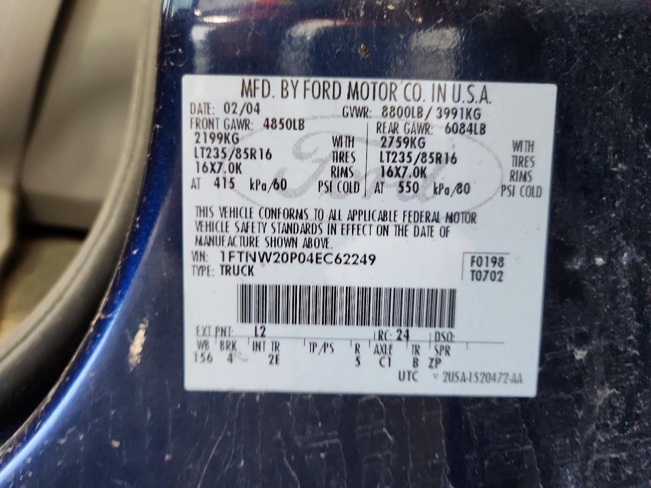 2004 Ford F250 Super Duty