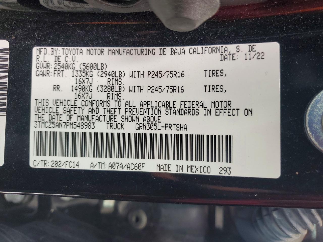 2023 Toyota Tacoma SR5 V6