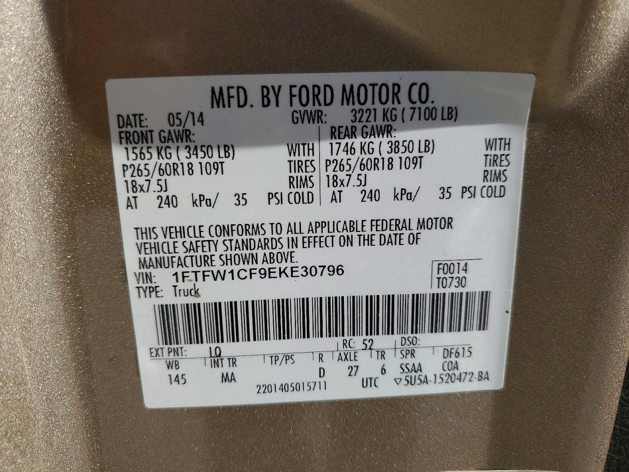 2014 Ford F150 Supercrew