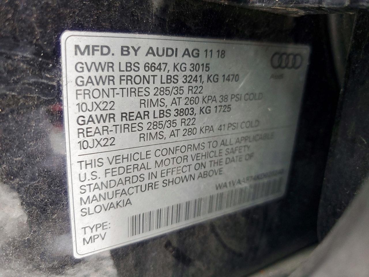 2019 Audi Q7 Prestige