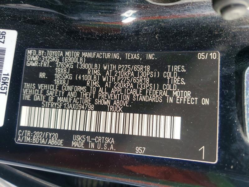 2010 Toyota Tundra Grade