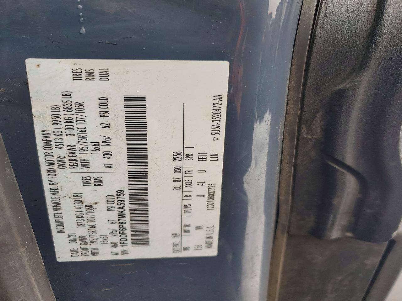 2021 Ford Transit Delivery Truck