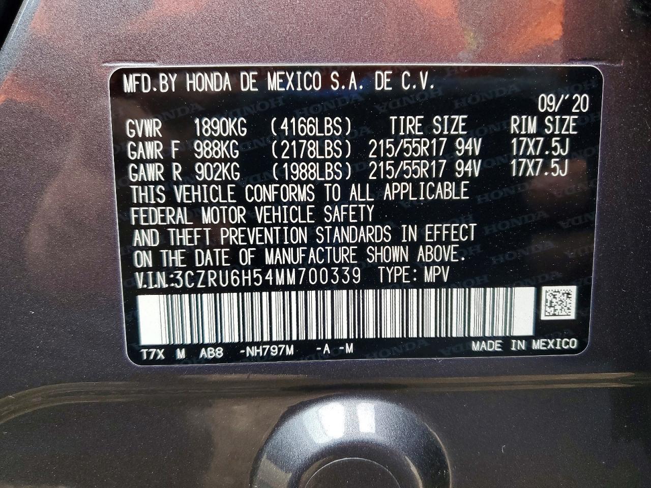 2021 Honda Hr-v ex