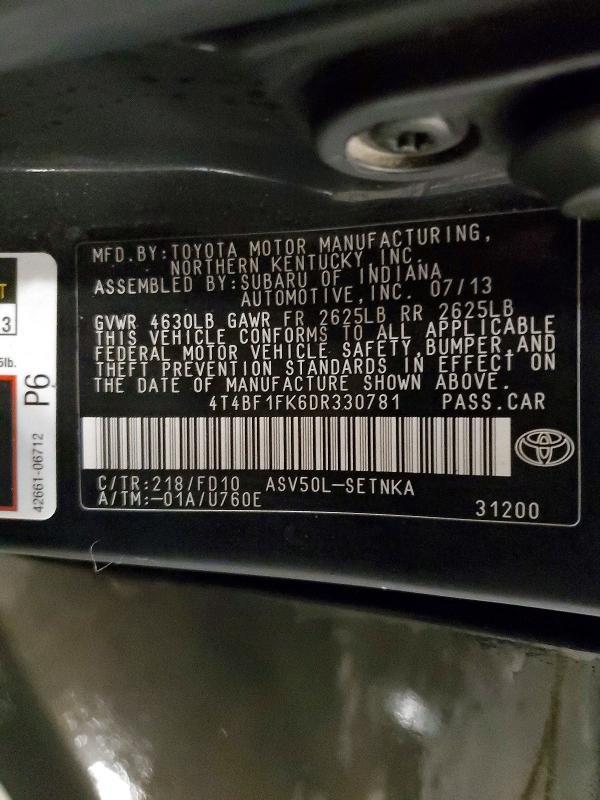 2013 Toyota Camry le