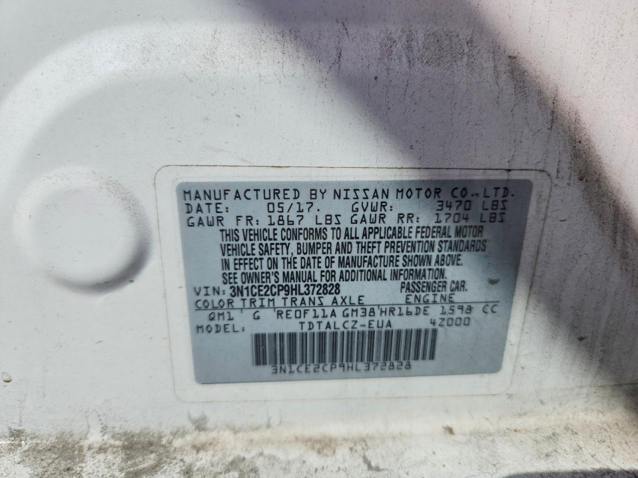 2017 Nissan Versa Note s Plus