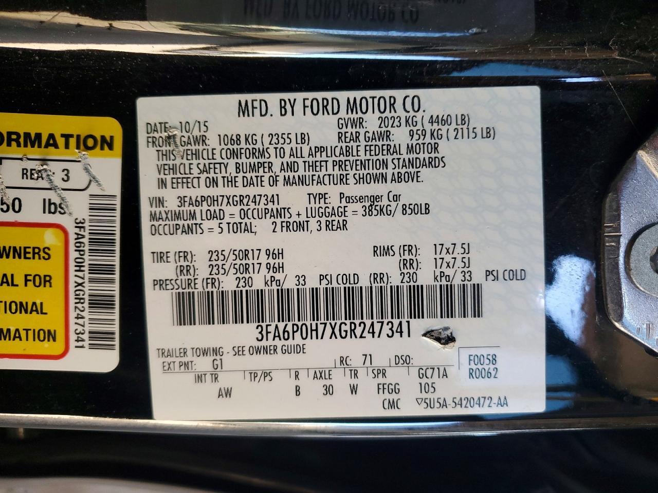 2016 Ford Fusion se