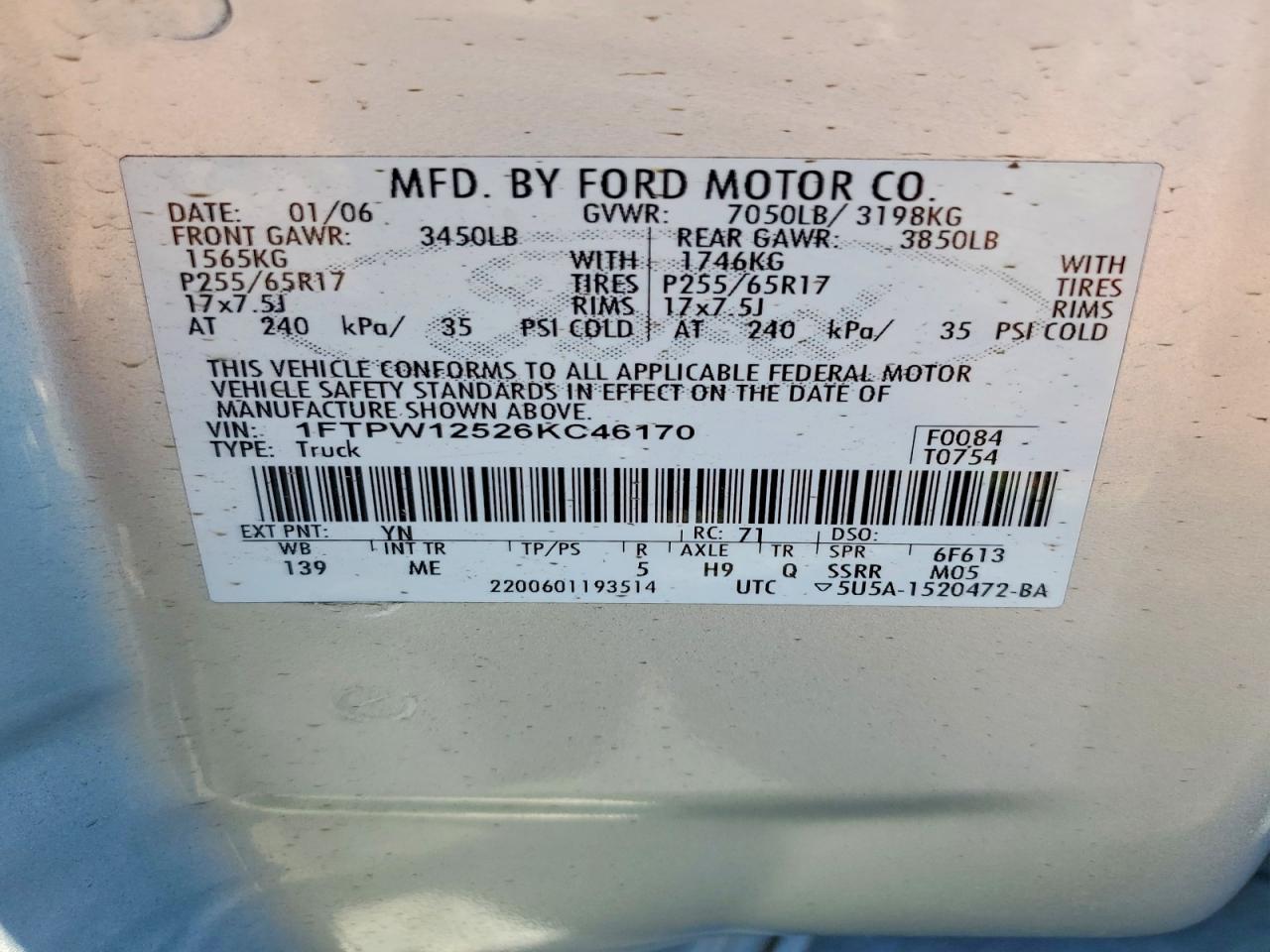 2006 Ford F150 Supercrew