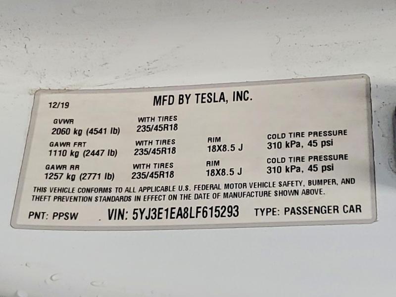 2020 Tesla Model 3