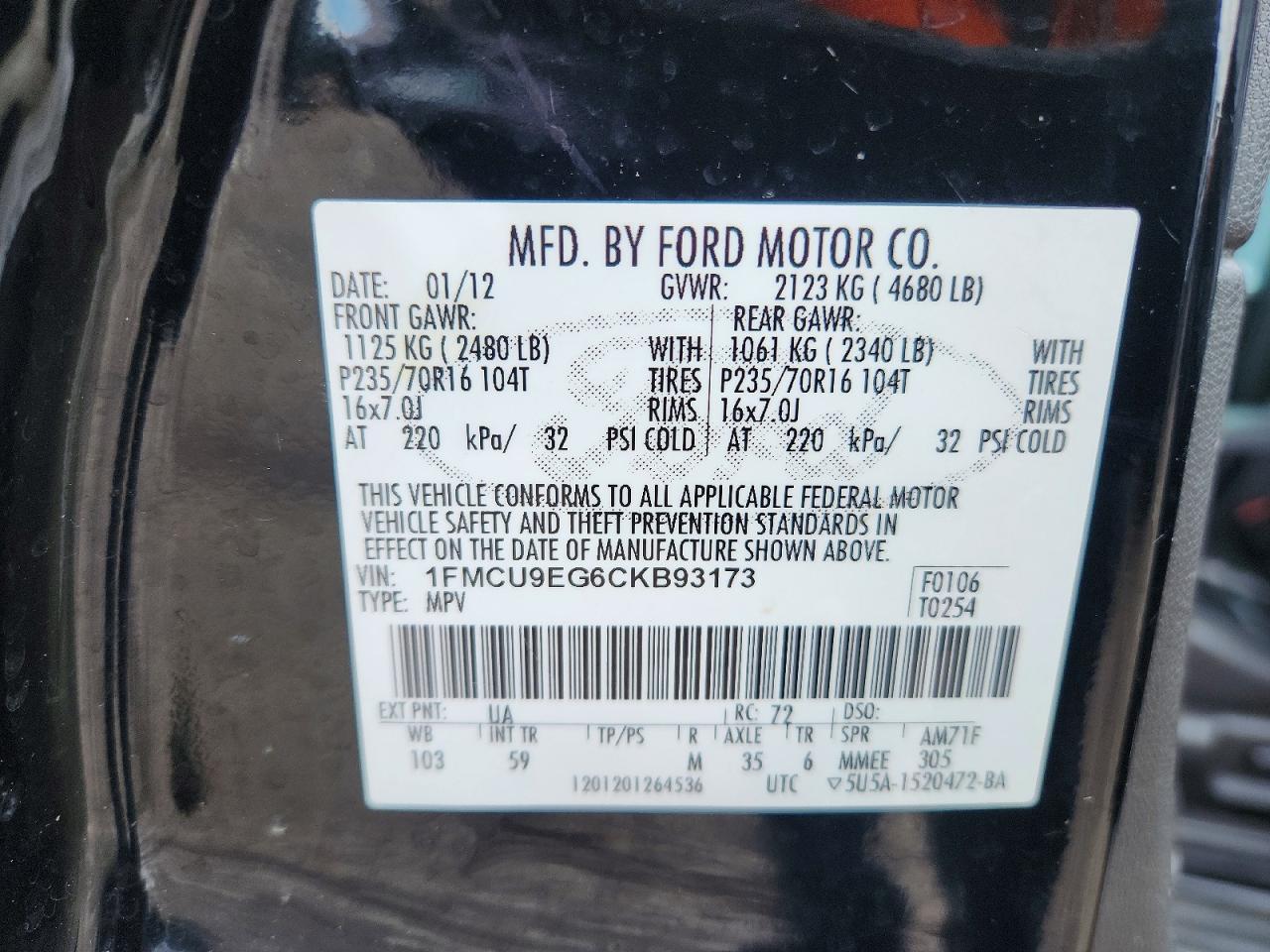 2012 Ford Escape Limited