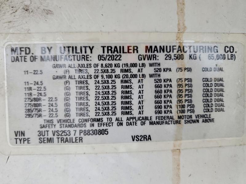 2023 Utility VS2RA Refrigerated Van Trailer