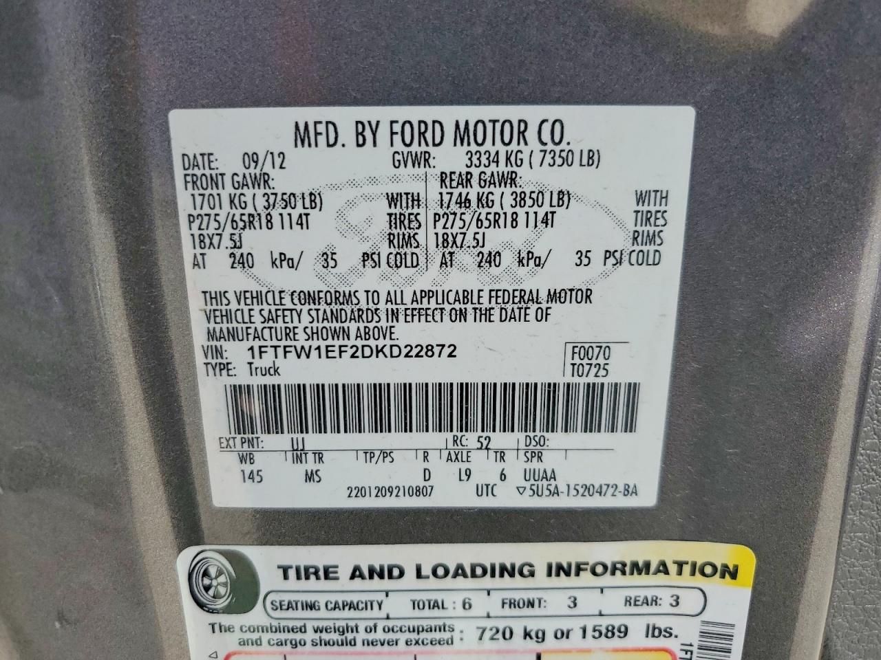 2013 Ford F150 Supercrew