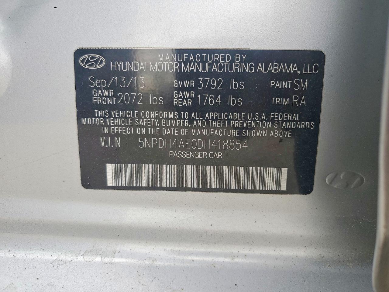 2013 Hyundai Elantra gls