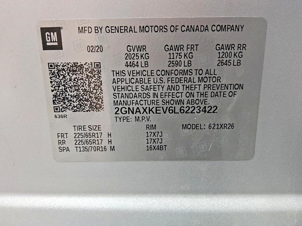 2020 Chevrolet Equinox lt