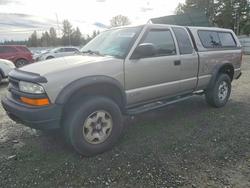 Salvage trucks for sale at Spanaway, WA auction: 2002 Chevrolet S Truck S10