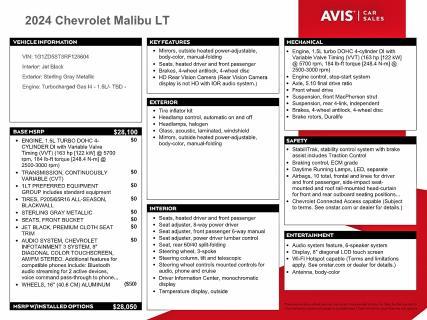 2024 Chevrolet Malibu lt