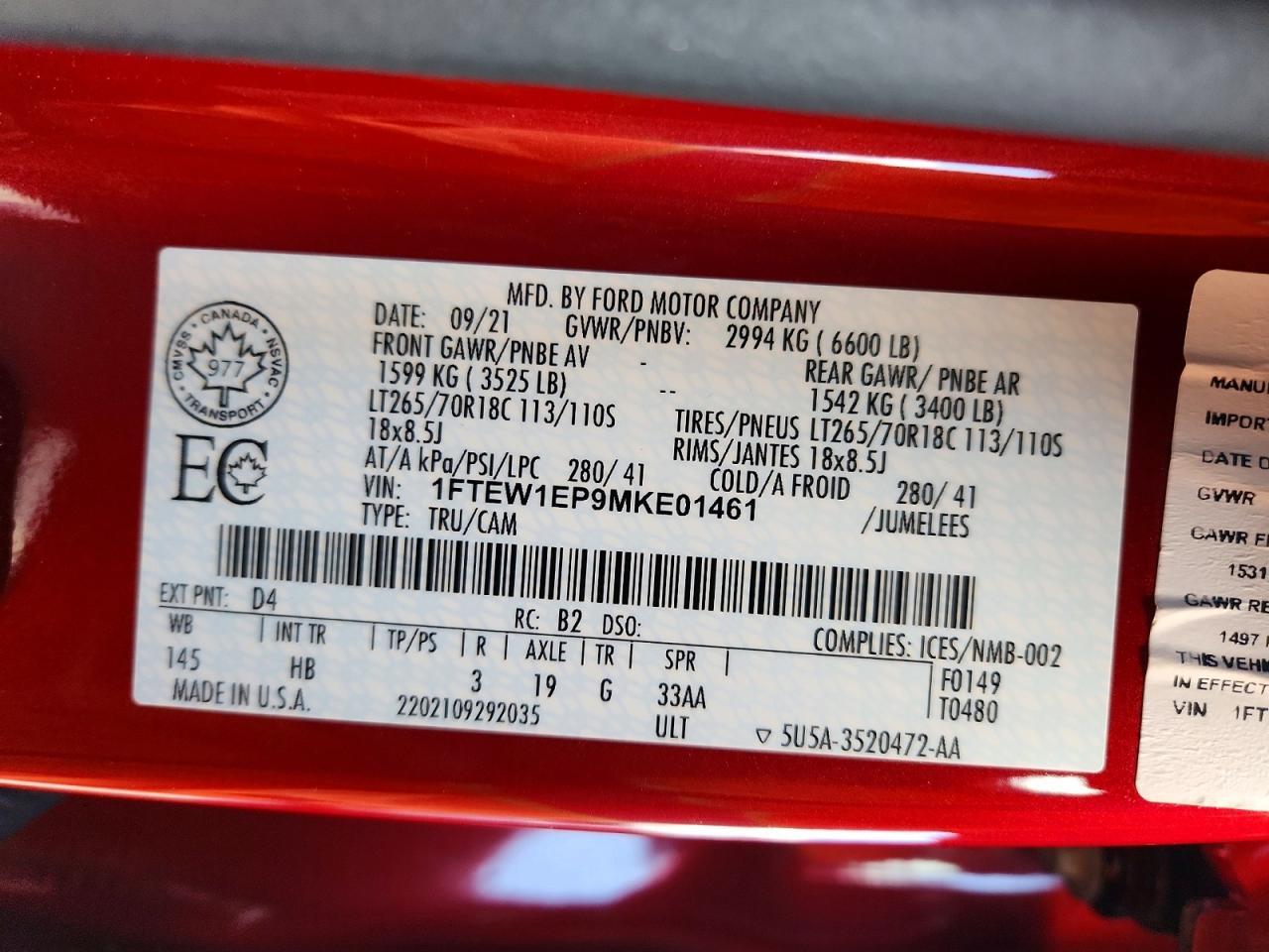 2021 Ford F150 Supercrew