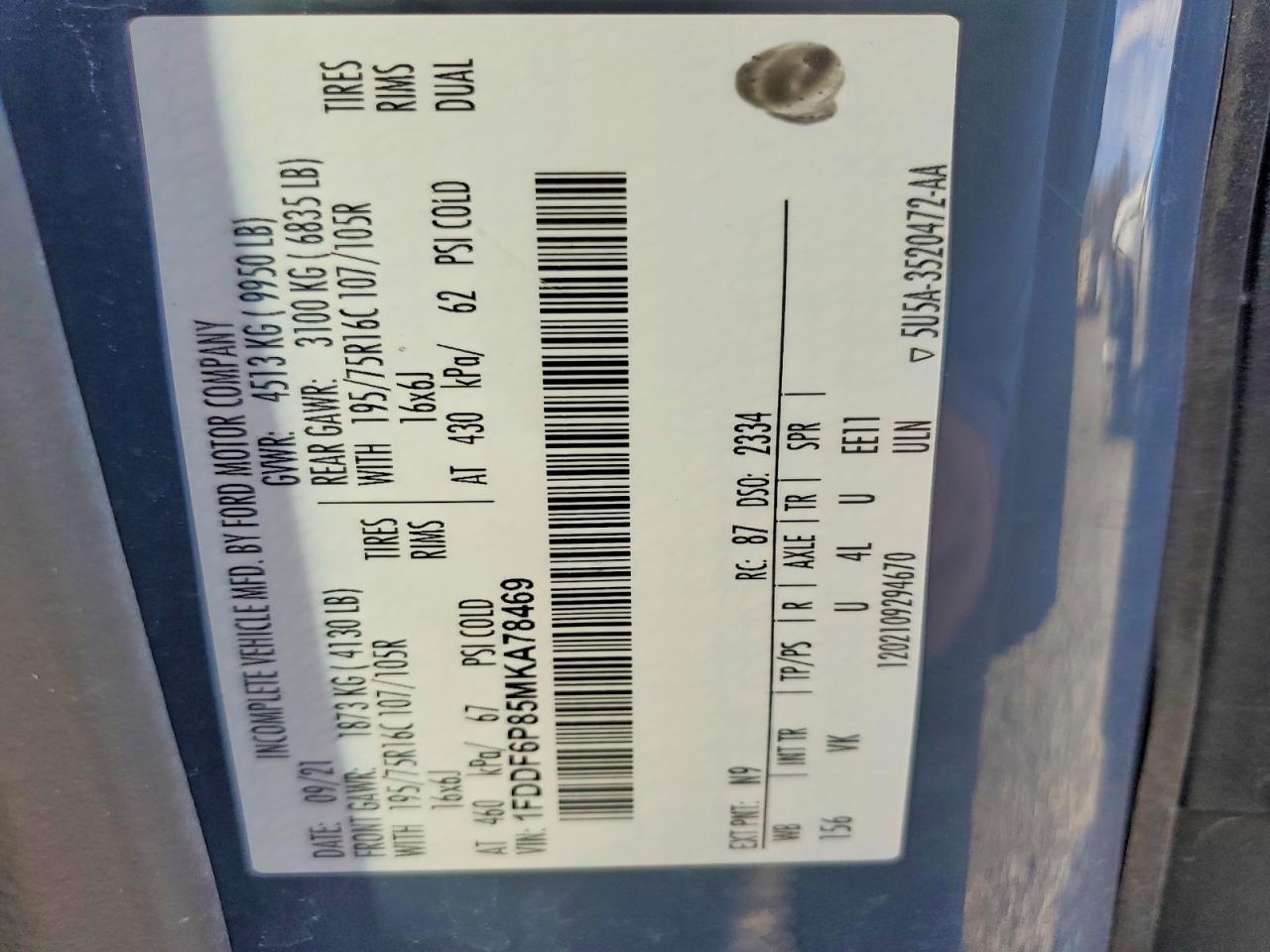 2021 Ford Transit Delivery Truck