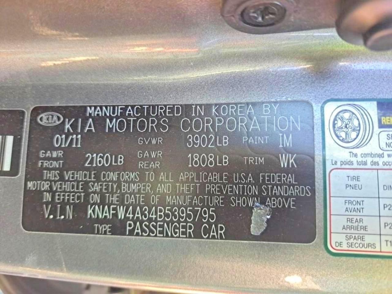 2011 KIA Forte sx