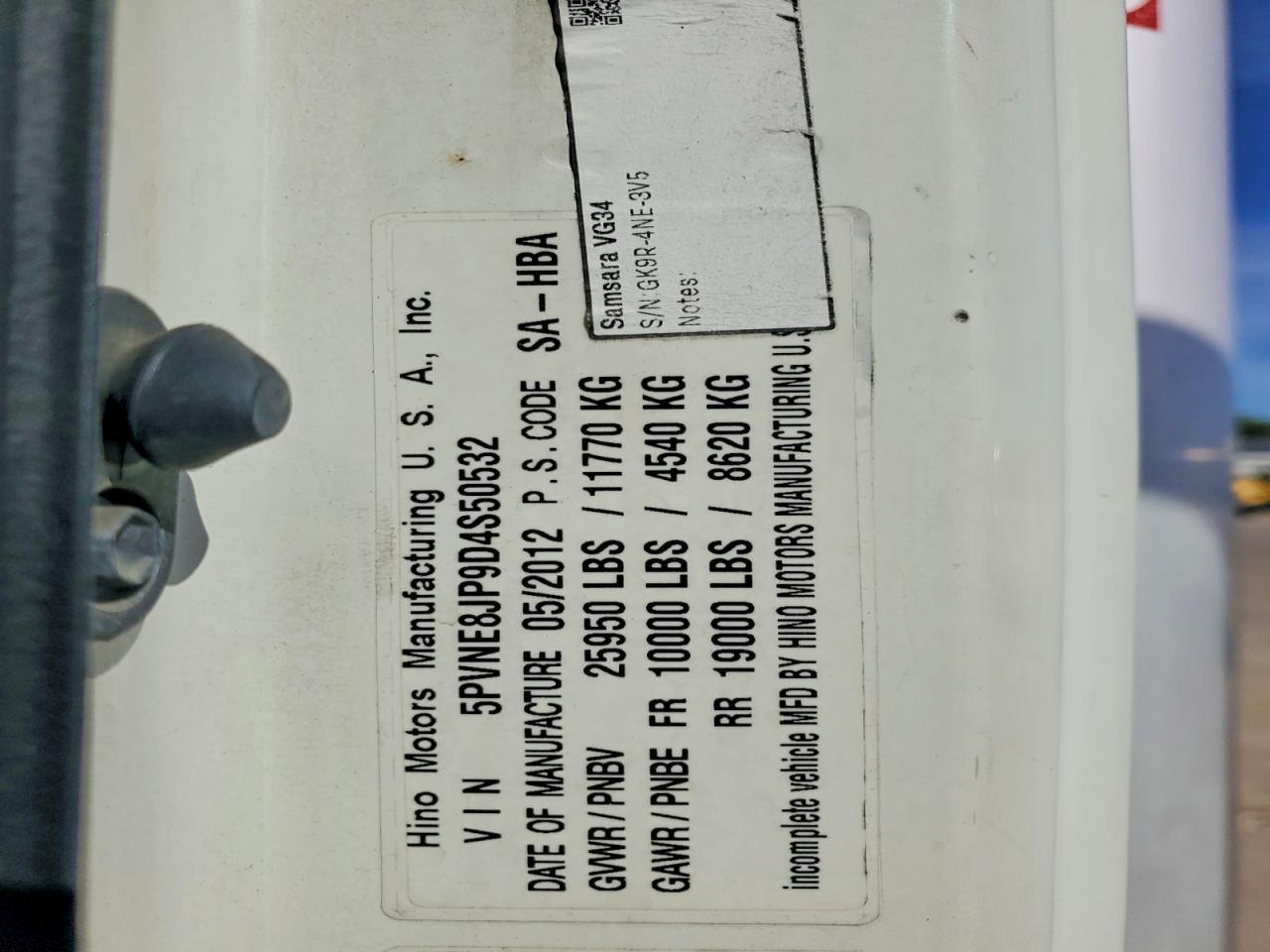 2013 Hino 258/268 Refrigerated BOX Truck