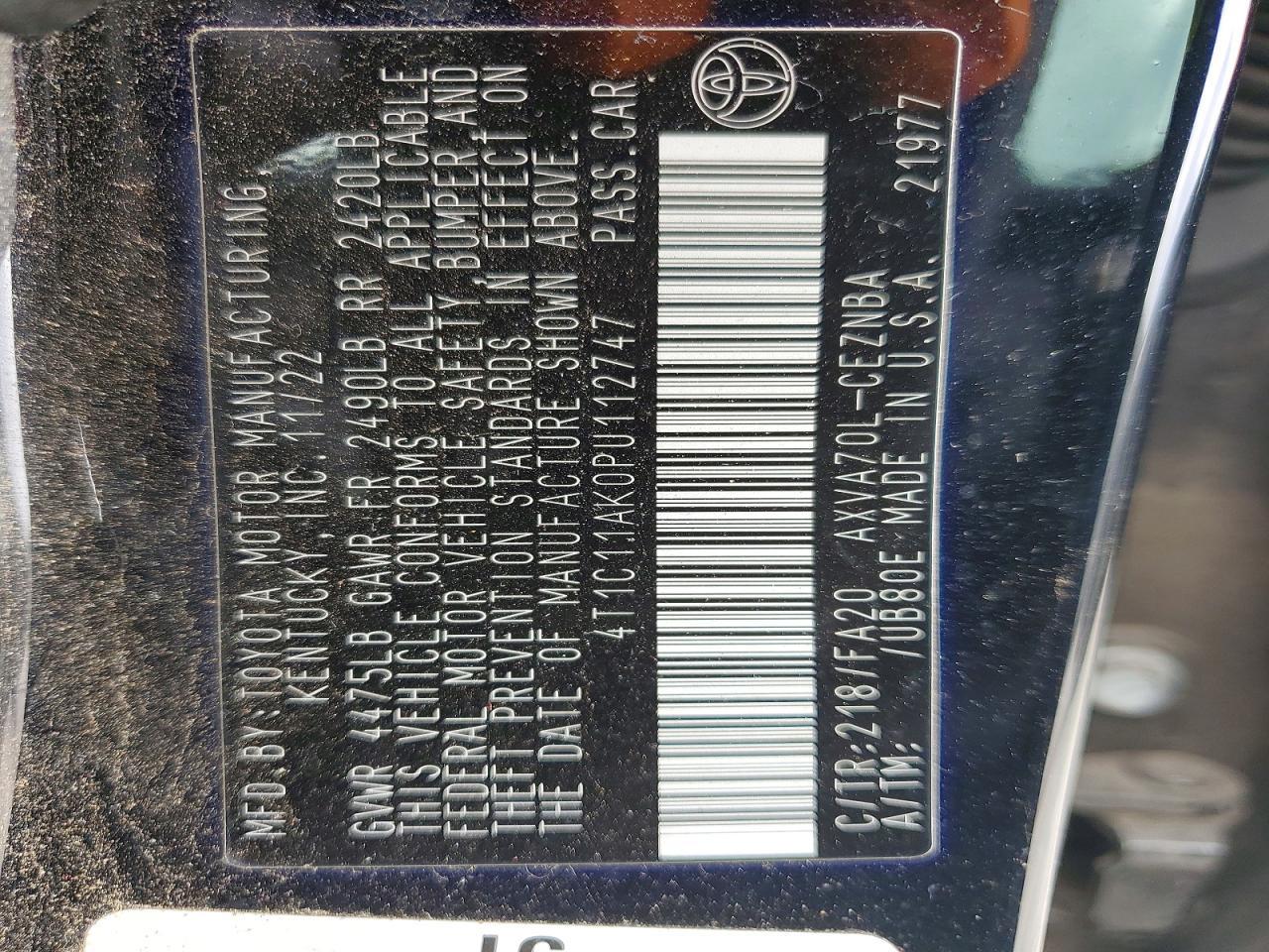 2023 Toyota Camry le