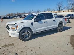 Salvage trucks for sale at Bridgeton, MO auction: 2021 Ford F150 Supercrew