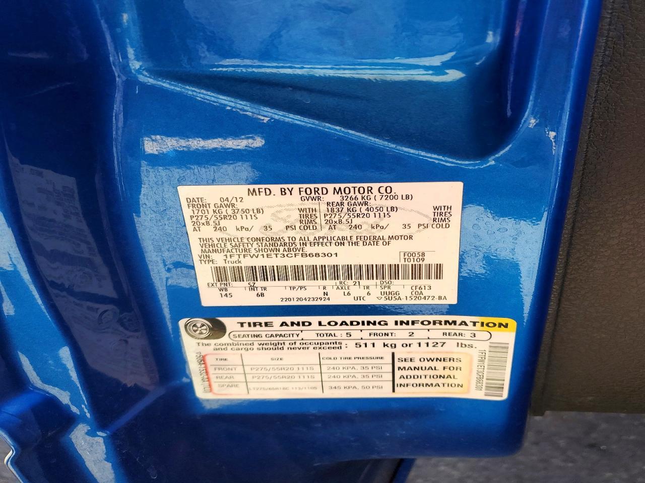 2012 Ford F150 Supercrew