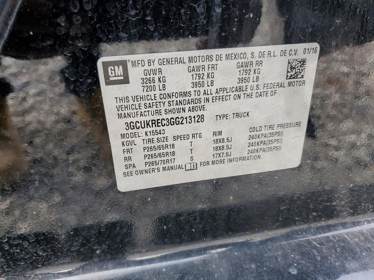 2016 Chevrolet Silverado K1500 LT