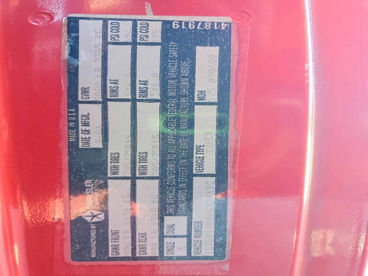 1987 Dodge Dakota