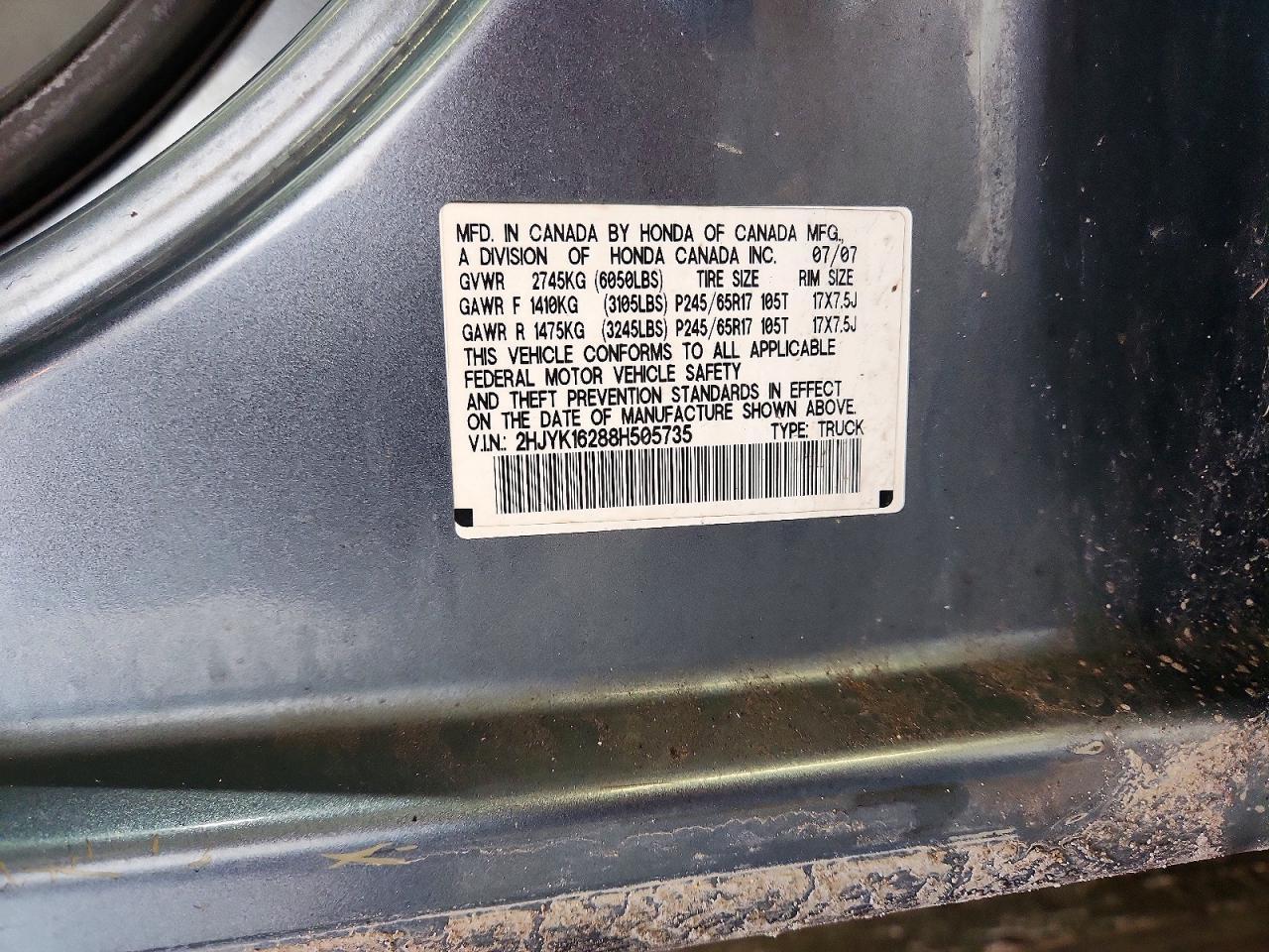 2008 Honda Ridgeline RT