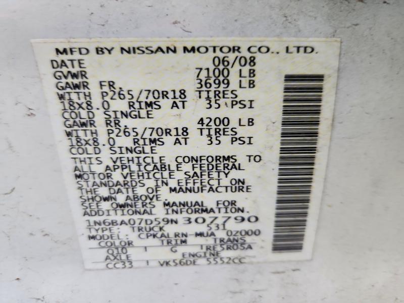 2009 Nissan Titan XE FFV