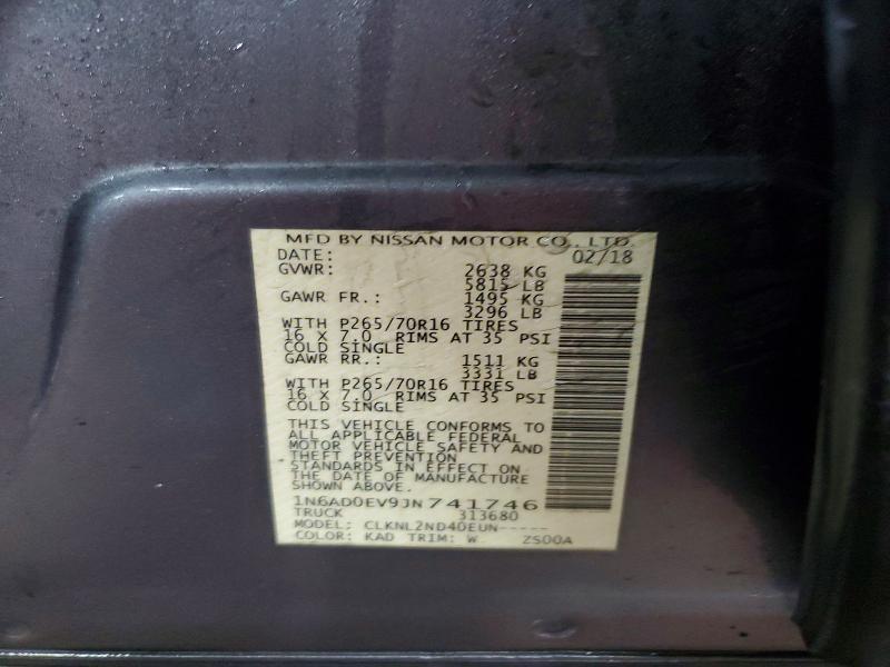 2018 Nissan Frontier sv