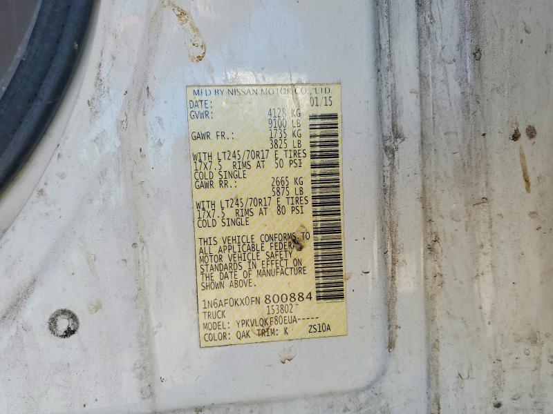 2015 Niss AN NV Utility / Service Van