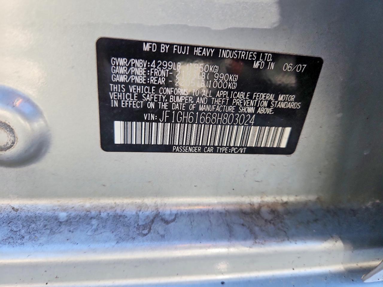 2008 Subaru Impreza 2.5i