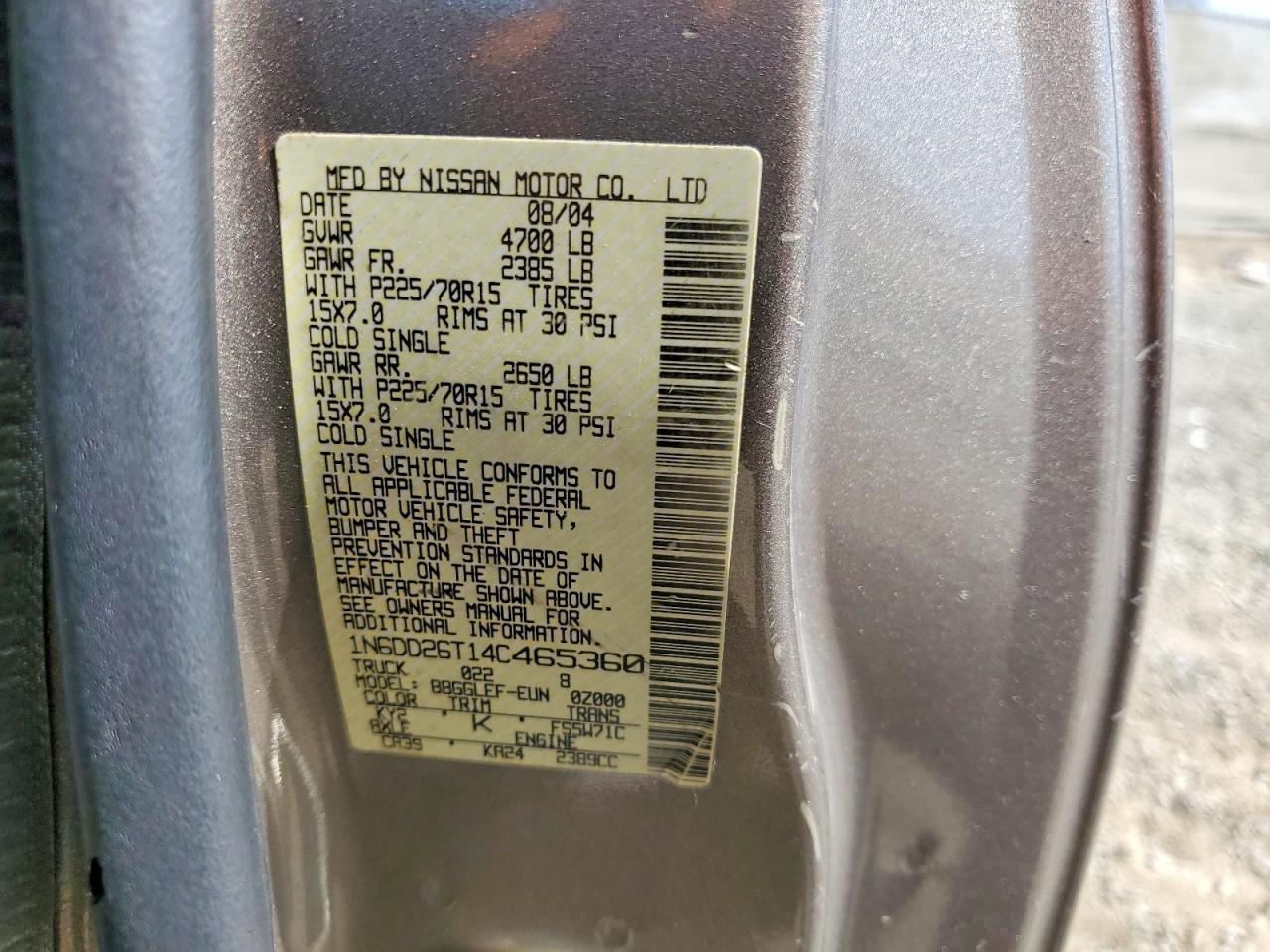 2004 Nissan Frontier Standard