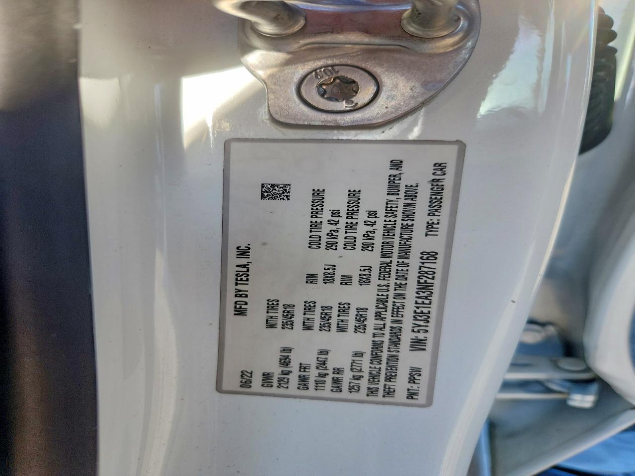 2022 Tesla Model 3