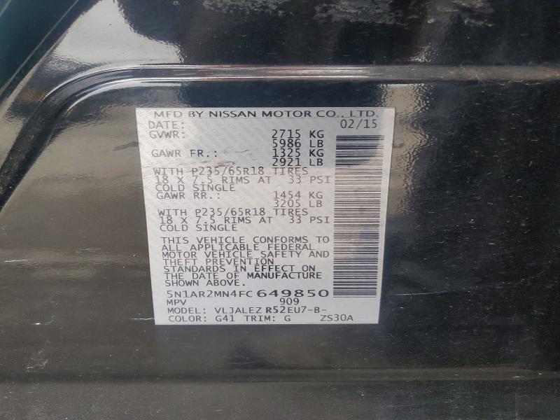 2015 Nissan Pathfinder sv