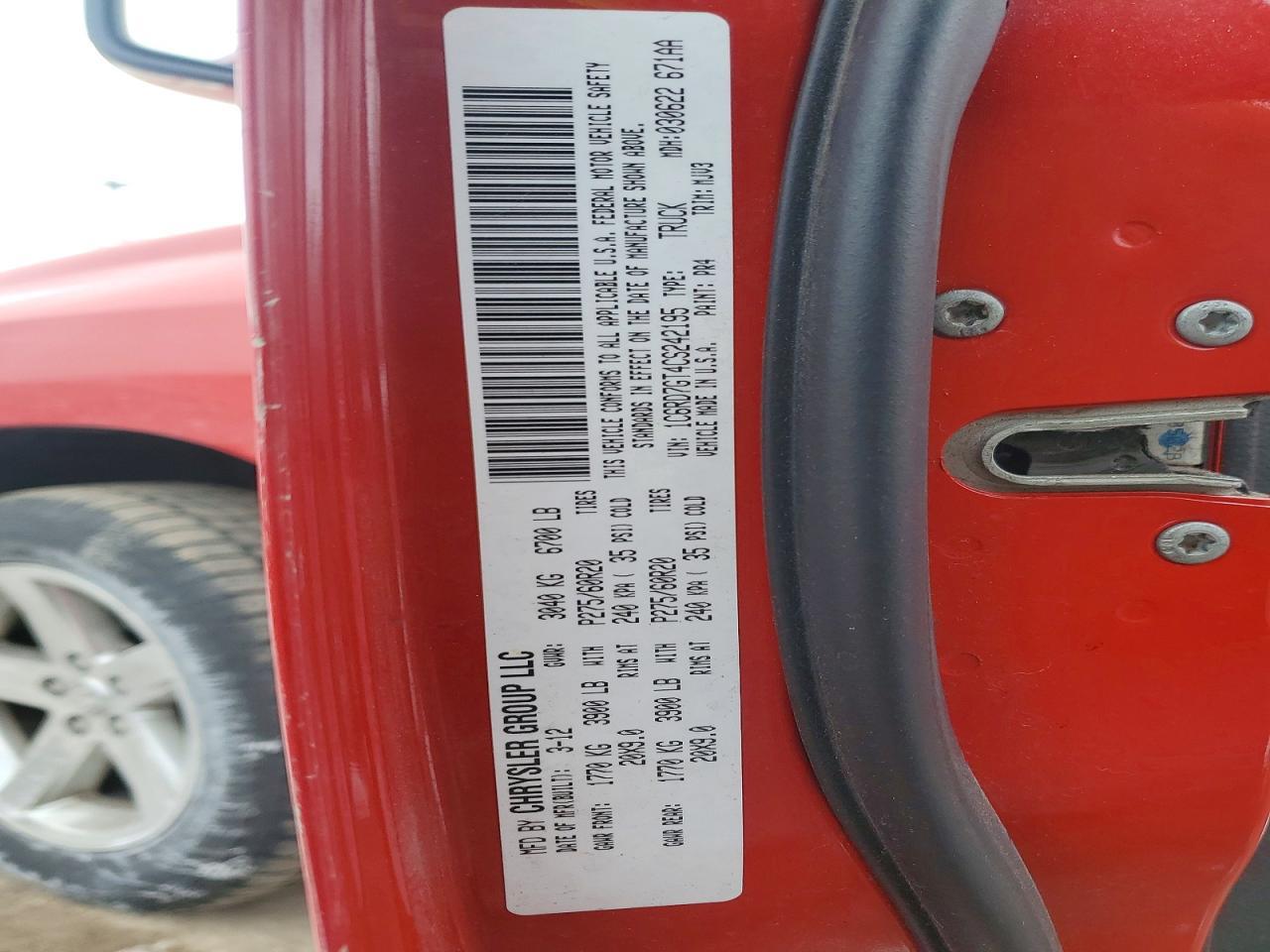 2012 Dodge RAM 1500 SLT
