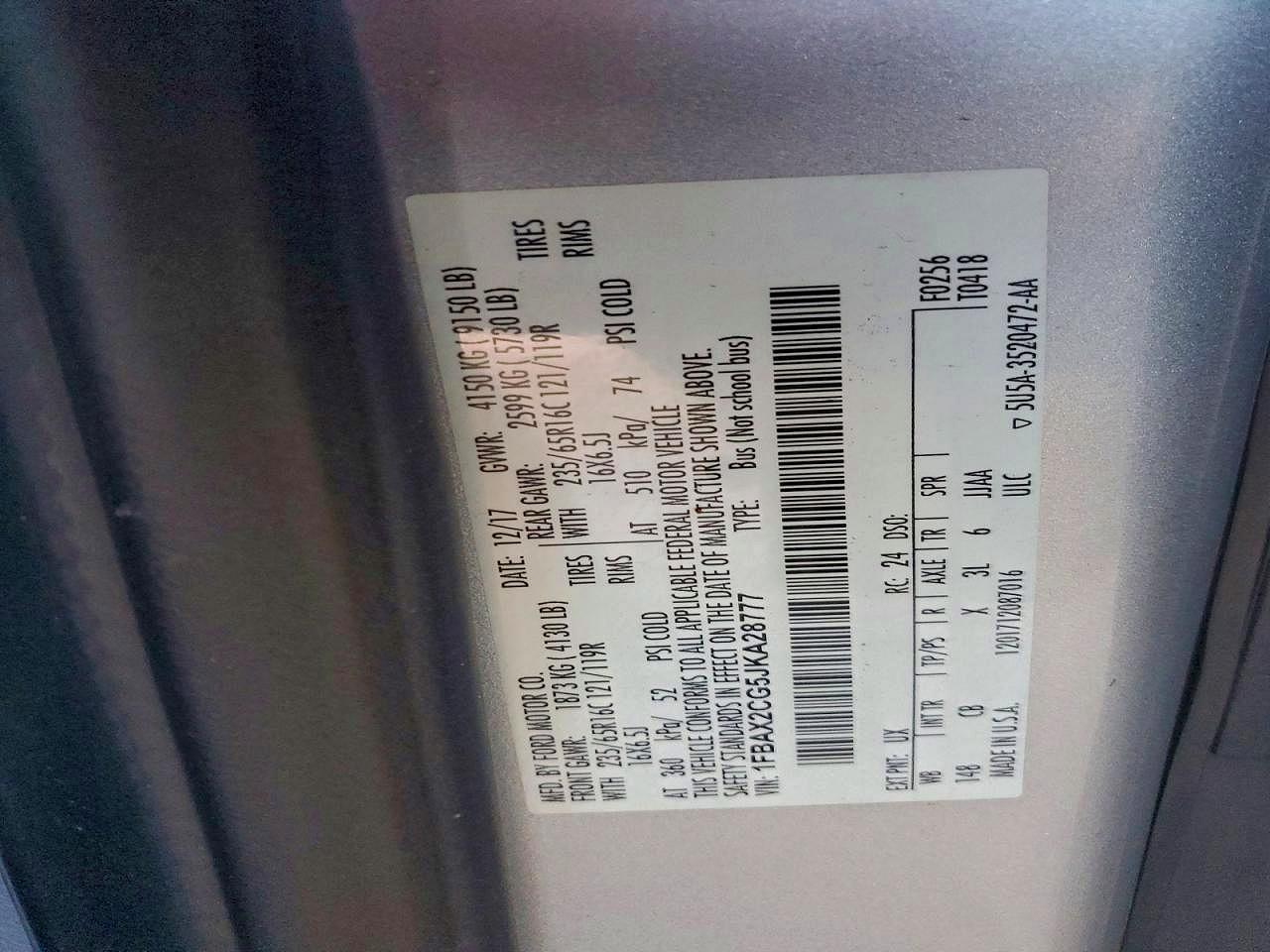 2018 Ford Transit T-350